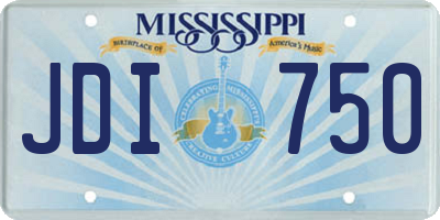 MS license plate JDI750