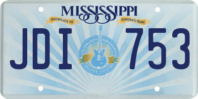 MS license plate JDI753