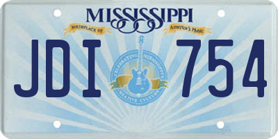 MS license plate JDI754