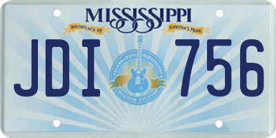 MS license plate JDI756
