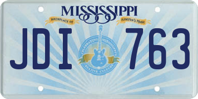 MS license plate JDI763