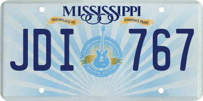 MS license plate JDI767