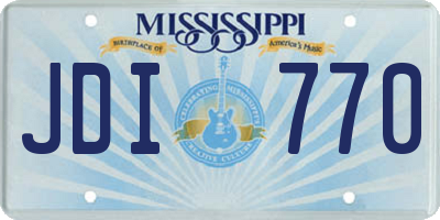 MS license plate JDI770