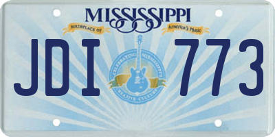 MS license plate JDI773