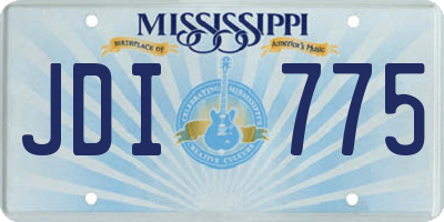 MS license plate JDI775