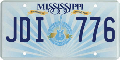 MS license plate JDI776