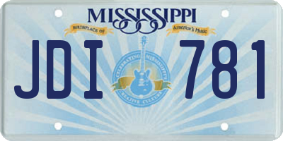 MS license plate JDI781