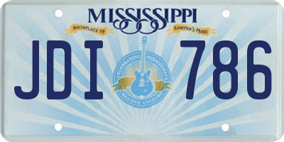 MS license plate JDI786