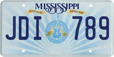 MS license plate JDI789