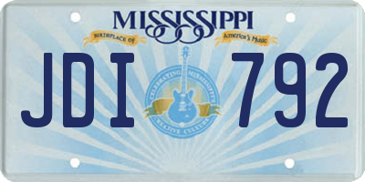 MS license plate JDI792