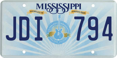 MS license plate JDI794