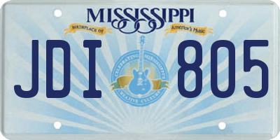 MS license plate JDI805
