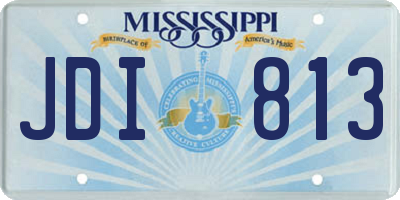 MS license plate JDI813