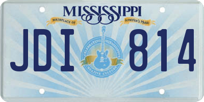 MS license plate JDI814