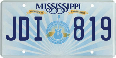 MS license plate JDI819