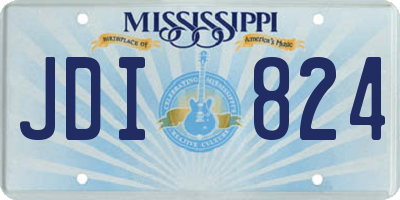 MS license plate JDI824
