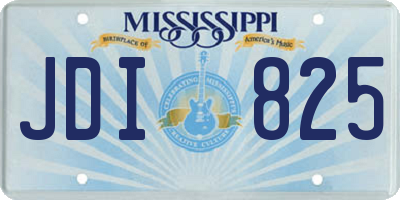 MS license plate JDI825