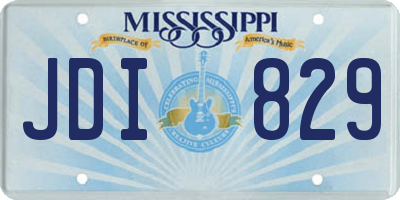 MS license plate JDI829