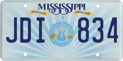 MS license plate JDI834