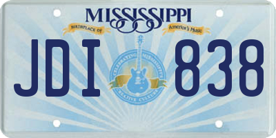 MS license plate JDI838