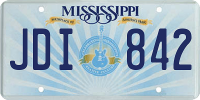 MS license plate JDI842