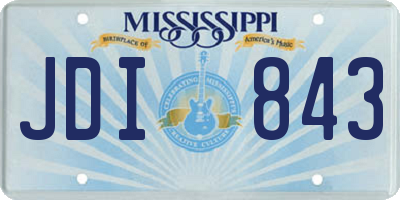 MS license plate JDI843