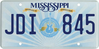 MS license plate JDI845