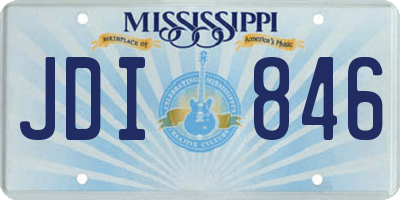 MS license plate JDI846