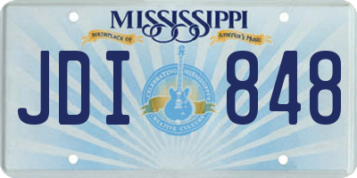 MS license plate JDI848