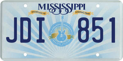 MS license plate JDI851