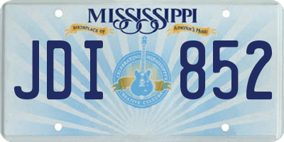 MS license plate JDI852
