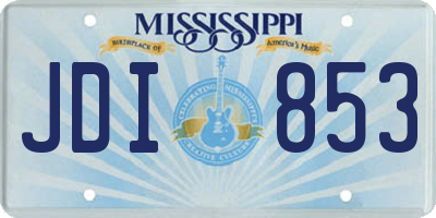 MS license plate JDI853
