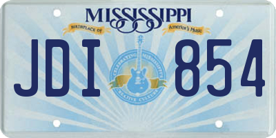 MS license plate JDI854