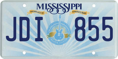 MS license plate JDI855