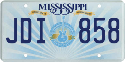 MS license plate JDI858