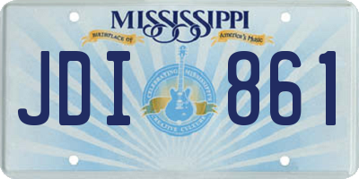 MS license plate JDI861