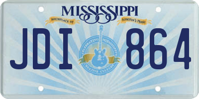 MS license plate JDI864