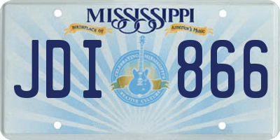 MS license plate JDI866