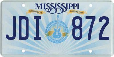MS license plate JDI872