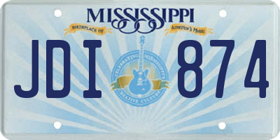 MS license plate JDI874