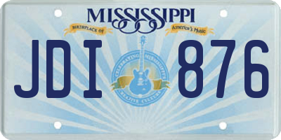 MS license plate JDI876