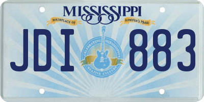 MS license plate JDI883