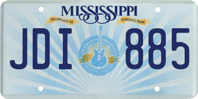 MS license plate JDI885