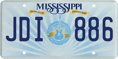 MS license plate JDI886