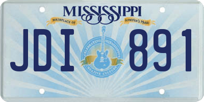 MS license plate JDI891