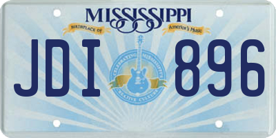MS license plate JDI896
