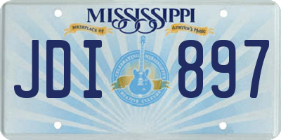 MS license plate JDI897