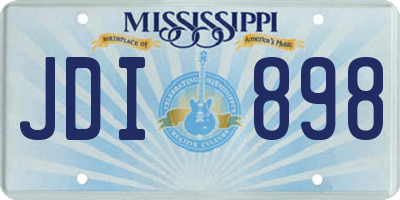 MS license plate JDI898