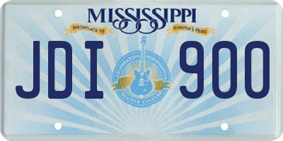 MS license plate JDI900