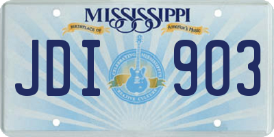 MS license plate JDI903